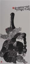 《母系时代·姊妹》97x45cm 意象系列 纸本彩墨 2013年