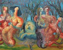 《人与自然·18》100x120cm 布面油画 2007年