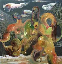 《人与自然·24》150x150cm 布面油画 2007年