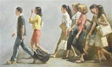 《来了就是深圳人》  油画 2013年