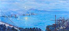 《新港之月·局部二》120x280cm 布面油画 2013年
