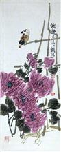 《秋趣》写意花鸟·菊 纸本水墨设色 2009年