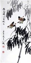 《幽鸟避人穿竹去》写意花鸟·墨竹 纸本水墨淡设色 2010年