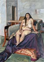 《富贵女人体》50x70cm 人体 布面油画 2014年