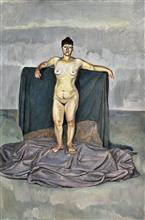 《站立的女人体》60x90cm 人体 布面油画