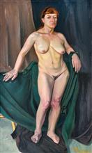 《站立的女人体》60x100cm 人体 布面油画 2014年5月