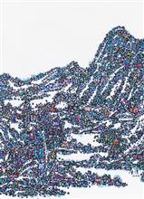 《都市山水NO4》110×80cm 宣纸 水墨 丙烯 2014年