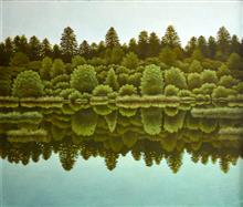 《静静的汤旺河》120x140cm 风景题材 布面油画