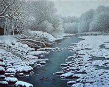 《初雪》100x80cm 风景题材 布面油画