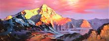 《日照金山·珠穆朗玛峰》100x260cm 布面油画 2018年