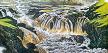 《大河之源》247x124cm 写意山水 纸本水墨设色 2013年