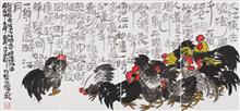 《念奴嬌赤．壁懷古》，紙本設色，180cm×90cm×4、139cm×276cm，2014
