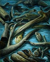 《時光林漂流之二》，油畫，91x72.5cm，2015