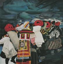 《山气》中国画 78×78cm 1995年