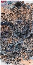 水墨山水  138×69cm  纸本设色  2003年(1)_副本