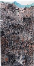水墨山水  138×69cm  纸本设色  2004年(1)_副本