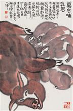 《莫忘哺乳恩》，紙本設色，69×48cm，2017