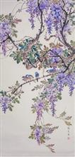 《紫園》，宣紙，135x65cm，2013