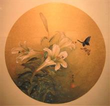《百合花》，金色畫宣版，35×35cm，2012