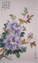 《紫牡丹1》，宣紙，70×42cm，2012