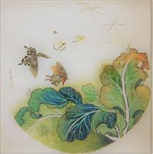 《蝴蝶飛舞》，樊紙，38×38cm，2010