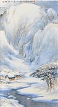 冬雪迎丰年---HMY-C1007---45cm-x-82cm---粉彩瓷板---200件---2013年