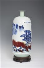 蜀山楚水3-高度54cm--肚径23cm-200件-青花釉里红瓷瓶-2011年