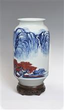 云白山奇3-高度41cm--肚径22cm-150件-青花釉里红瓷瓶-2009年
