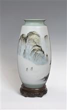 南山青，万里江天明2-高度51cm--肚径25cm-200件-粉彩瓷瓶-2012年