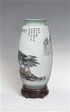 南山青，万里江天明1-高度51cm--肚径25cm-200件-粉彩瓷瓶-2012年