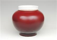 100件郎窑红釉灯笼瓶-高20cm-肚径22cm-口径12cm-底径12cm
