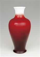 100件郎窑红釉观音瓶（加大）-高37cm-肚径15.5cm-口径9.5cm-底径11.5cm