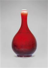 100件郎窑红釉卷口胆瓶-高35.5cm-肚径18cm-口径4cm-底径11cm