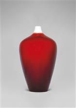 100件郎窑红釉小口瓶-高35cm-肚径18.5cm-口径3.5cm-底径10cm