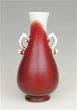 郎窑红釉长寿瓶-高42cm-肚径22cm