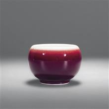 玫瑰紫釉圆形杯-高5cm-肚径7cm-口径6cm-底径4cm-4