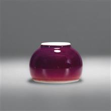 玫瑰紫釉圆形杯-高5cm-肚径7cm-口径6cm-底径4cm-2