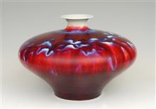 凤凰衣釉醉仙瓶-1998年中南海紫光阁收藏-高16cm-肚径20cm