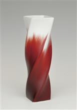 100件郎窑红釉连理瓶-高30.5cm-肚径9.5cm口径12cm-底径9.5cm