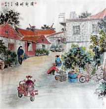闽南民居系列《清新蟳蜅》68x68cm
