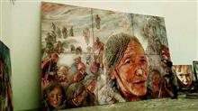 2014年 历时1年创作巨幅西藏写实油画4米X6米《天边》
