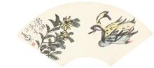 双鹅 菊花