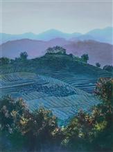 《青色茶山》60×80cm  布面油画 2020年