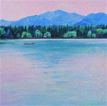 《梦幻西湖系列一》100cm×100cm 布面油画 2020年